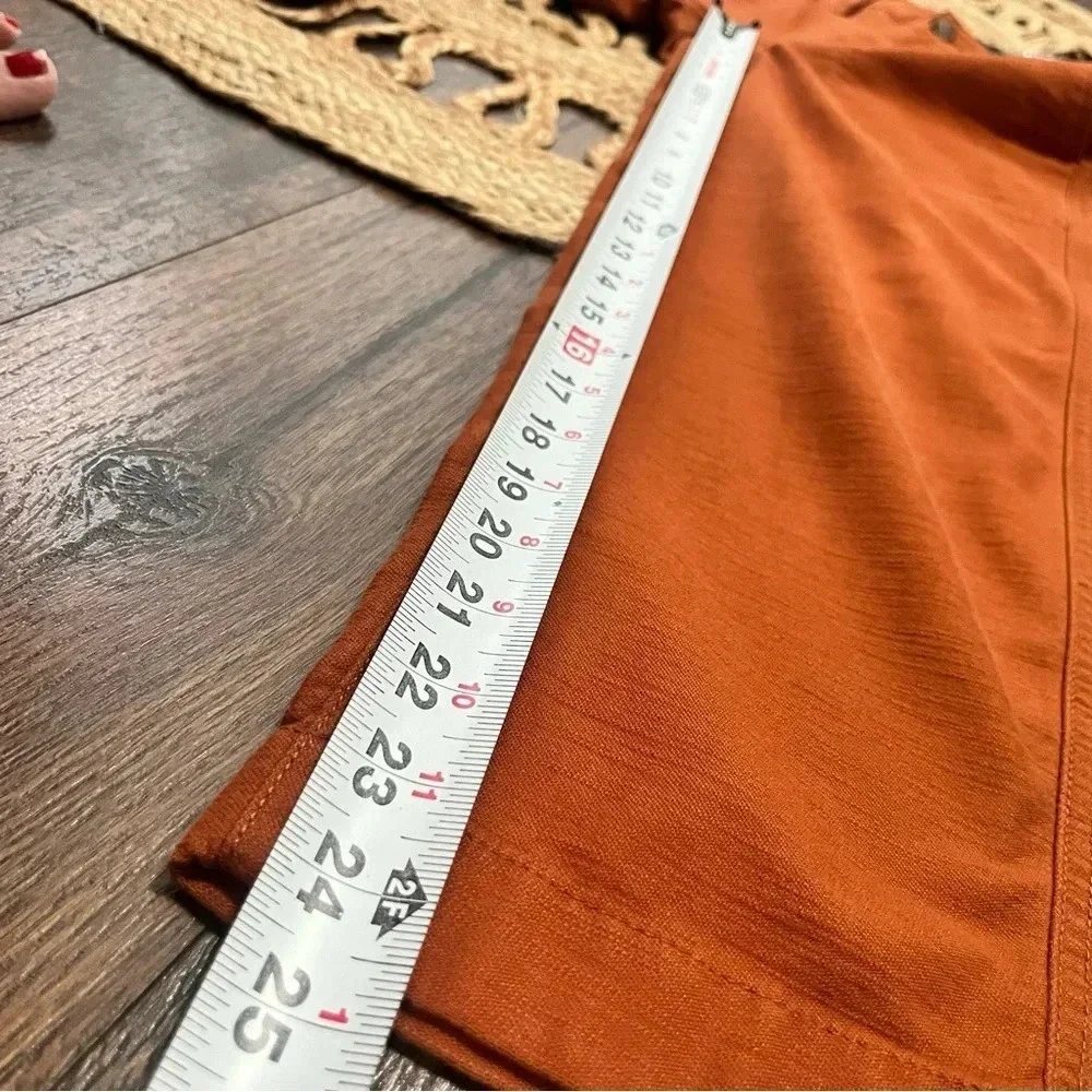 J.Crew High RIse Girlfriend Chino Womens 2P Burnt Orange Cropped Straight Leg